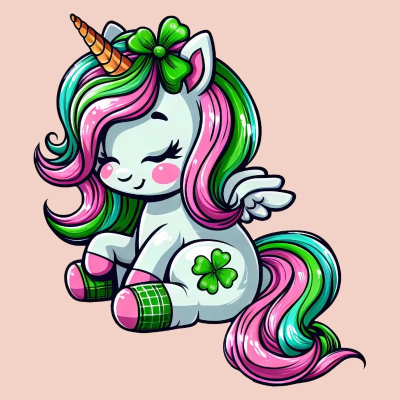 Conception de célébration de la licorne de la Saint-Patrick