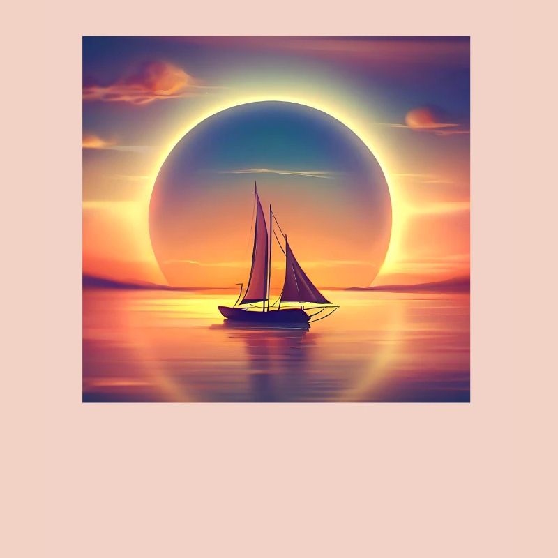 Sailboat sails into the sunset Angular