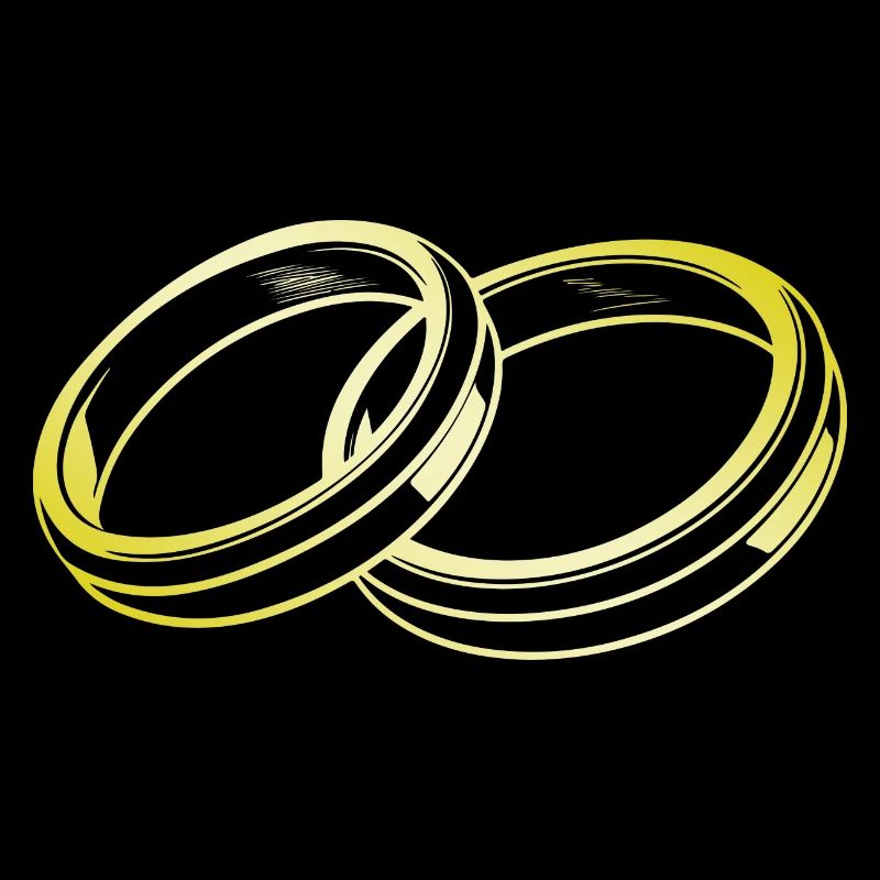 Eheringe Gold Silhouette Hochzeit