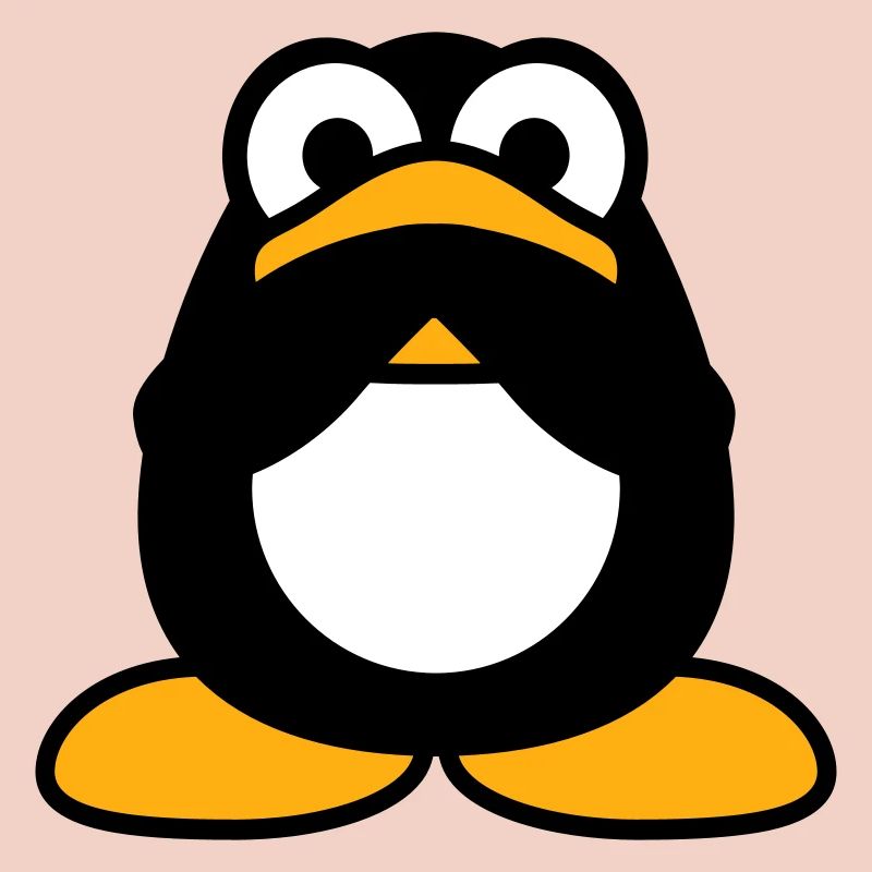 Penguin Nothing Talking Silent Hands Covering Mouth