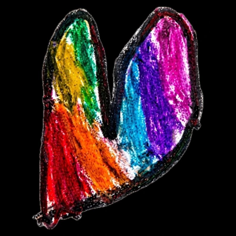 Regenbogenherz Kritzelkunst