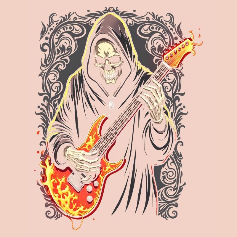 Sensenmann mit E-Gitarre Rock Heavy Metal