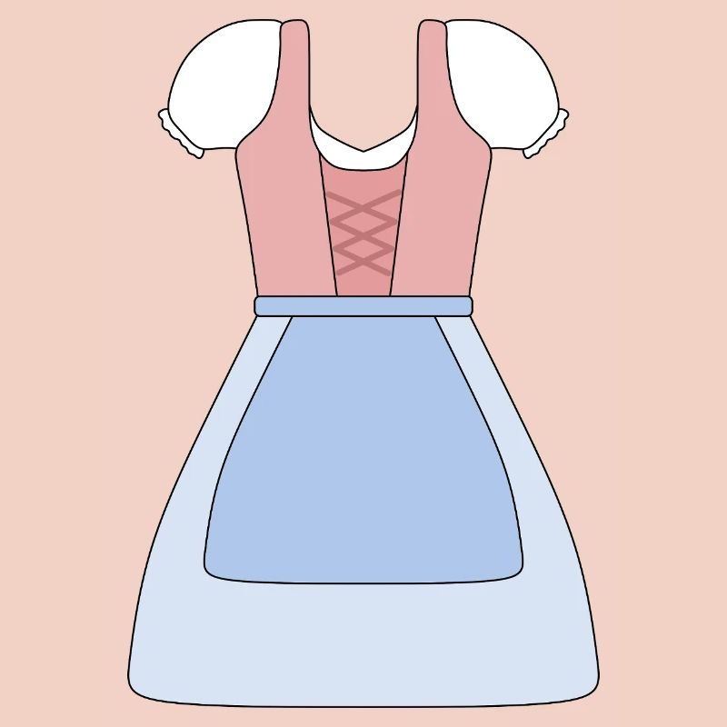 Conception de robe bavaroise traditionnelle Dirndl