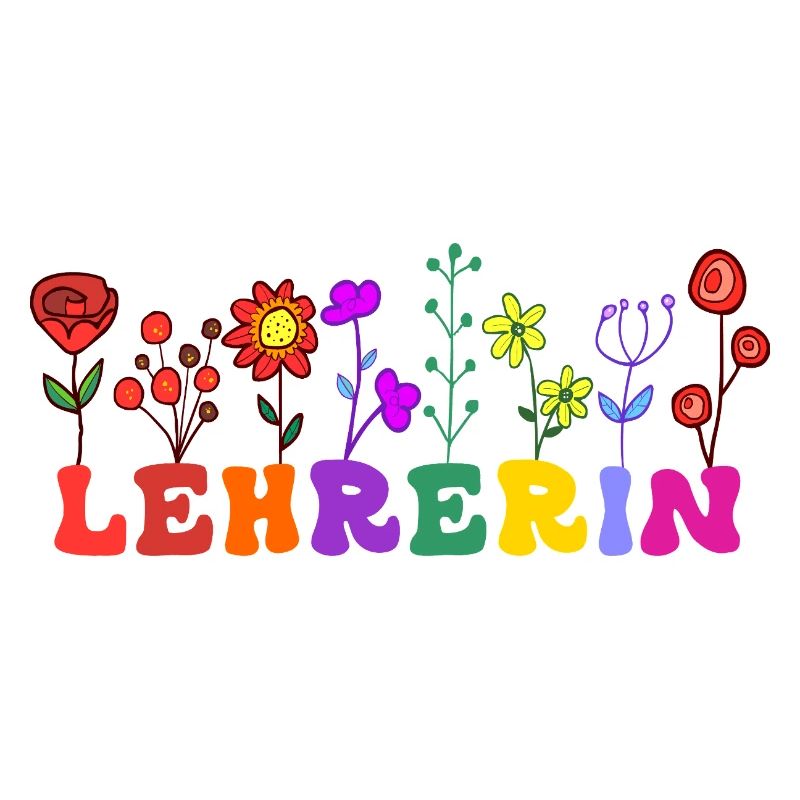 Lehrerin Blumen Design Geschenk Abschied Schule