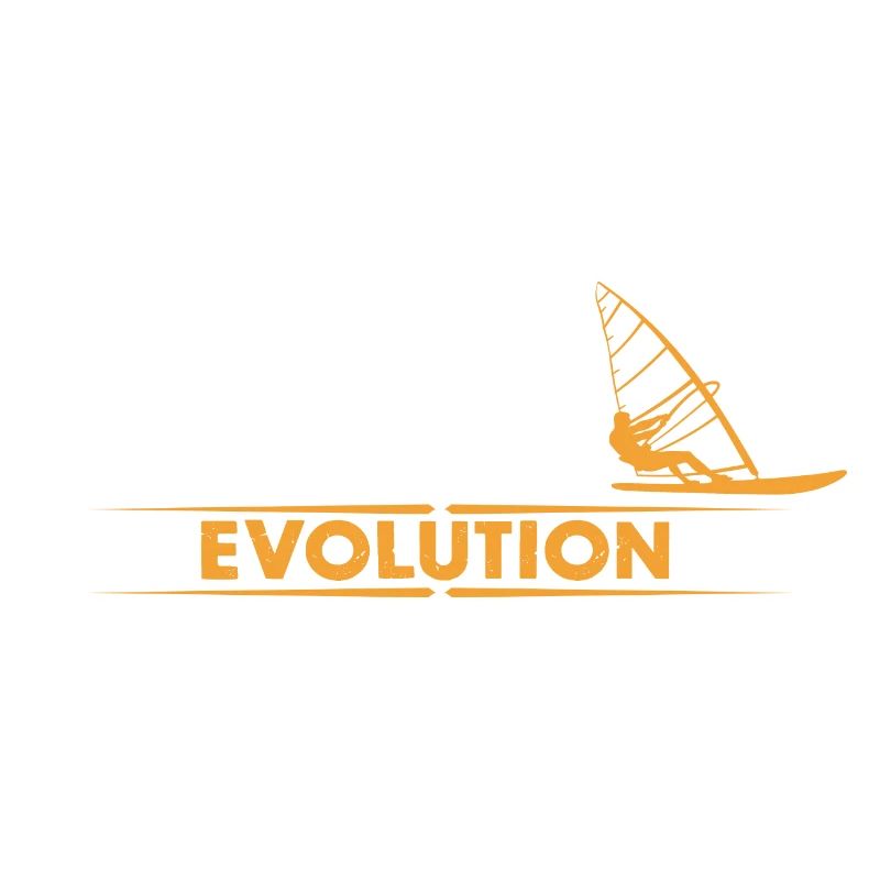 Evolution de la planche à voile - orange/blanc