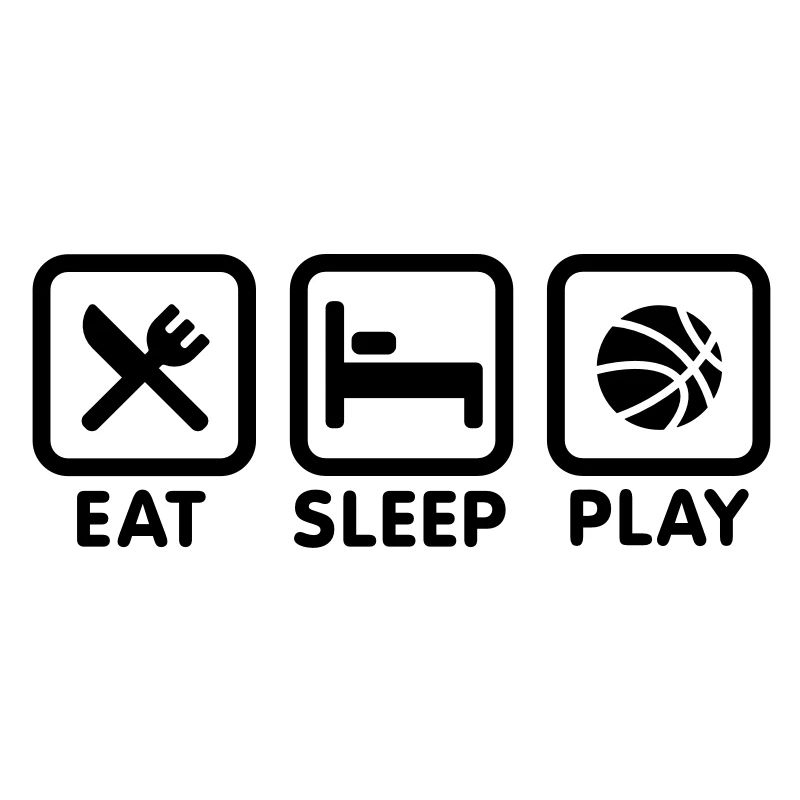 Mangez le sommeil joue au basket