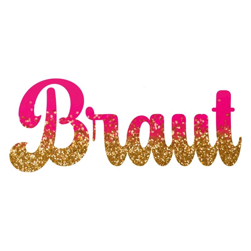 Team Braut! Pink, Gold Glitzer