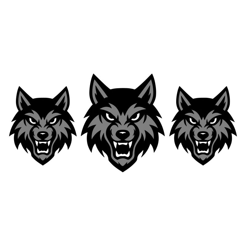 Wolf Kopf Gruppe Rudel