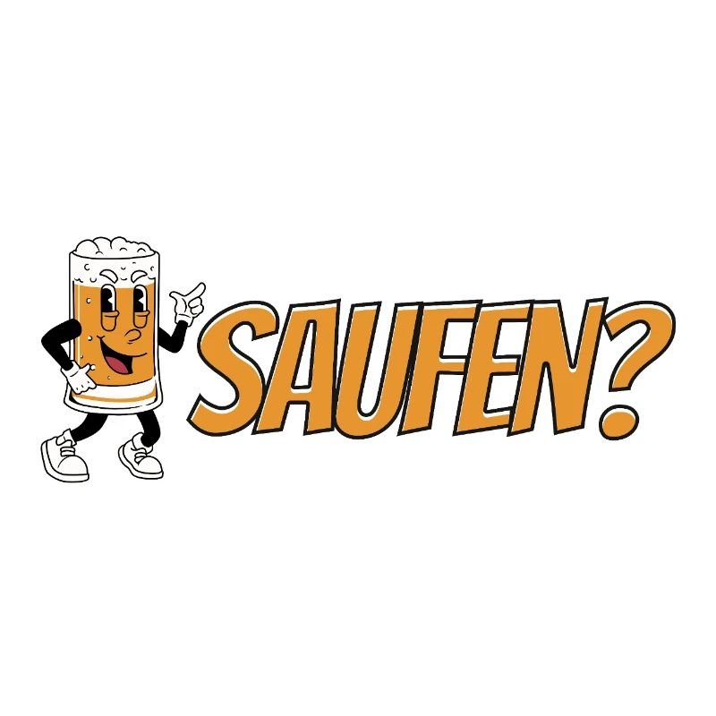 Bibine? - Conception de dessin animé de bière drôle