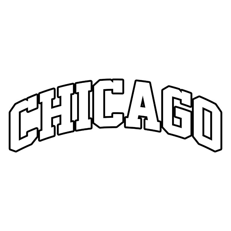 Chicago logo: Collegiate design with urban style