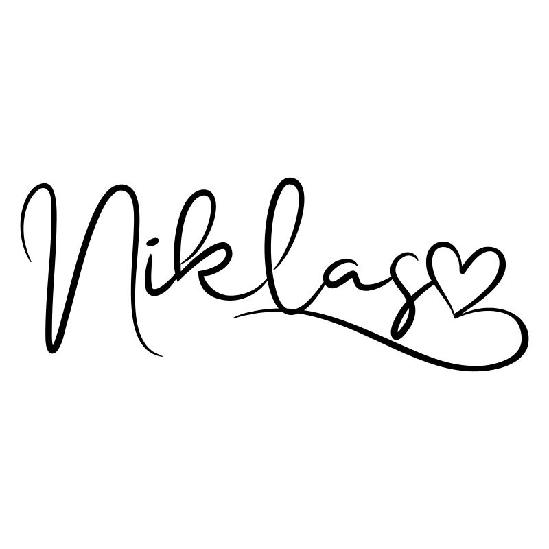 Niklas nom Prénom Décor de coeur