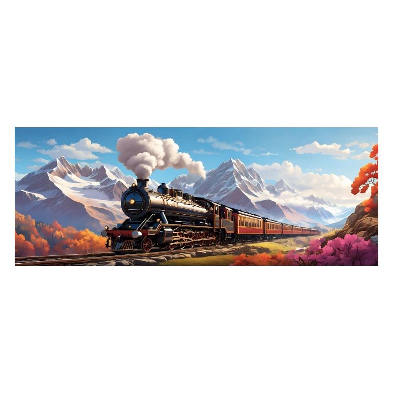 Nostalgischer Eisenbahnzug mit Dampflokomotive