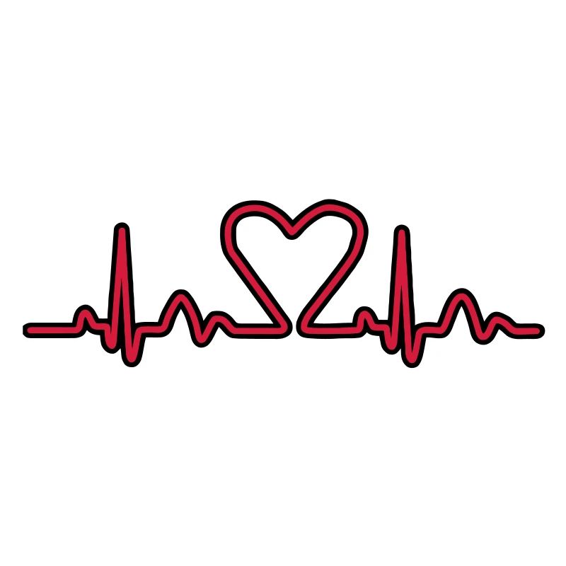 Lignes de impulsion d'électrocardiogramme de coeur