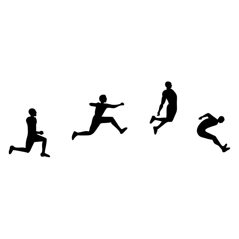 long jump silhouette drawing