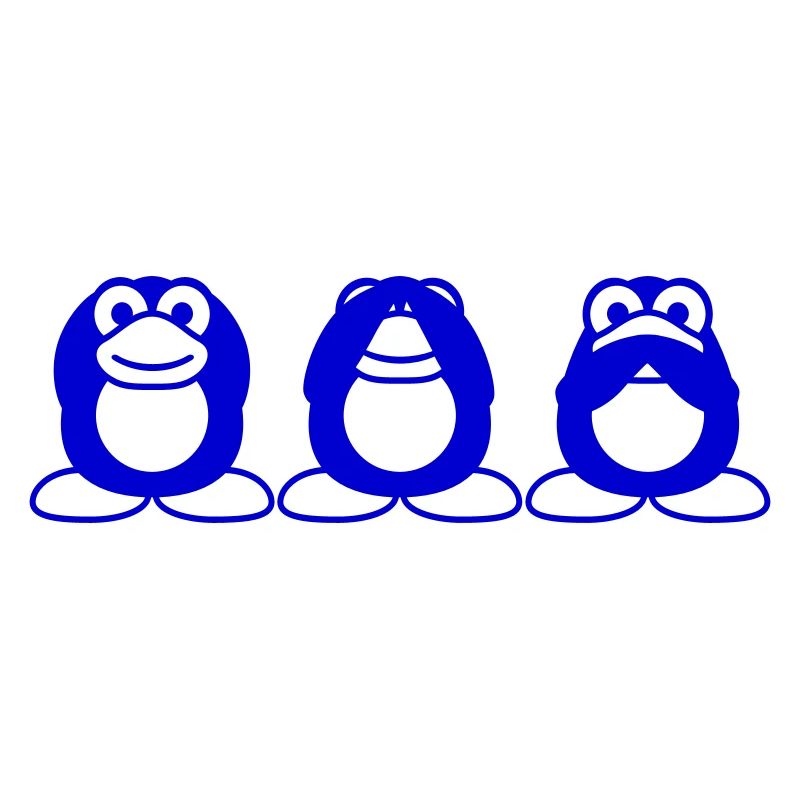 Three wise penguins don't hear anything say team