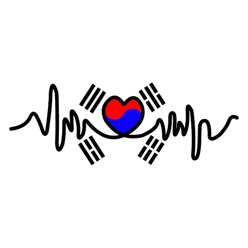 Corée du Sud drapeau cardio dur coup
