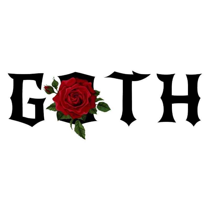 Goth Gothic Theme with a Red Rose