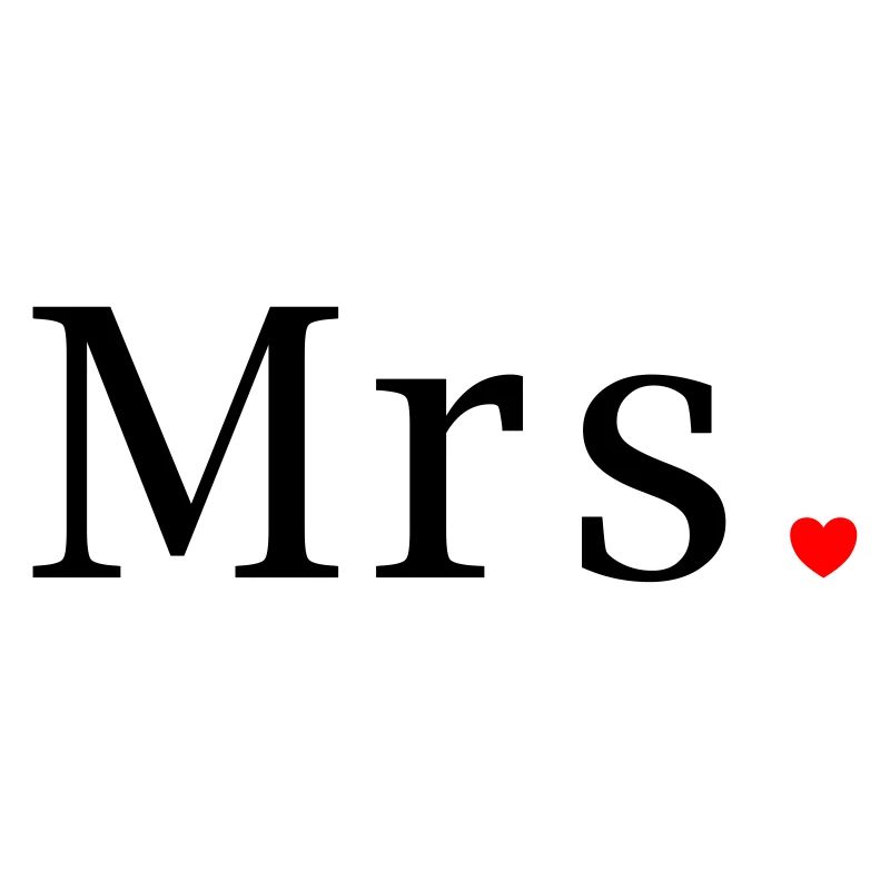 Mrs T-Shirt Hochzeit Geschenk Ehefrau Braut Herz