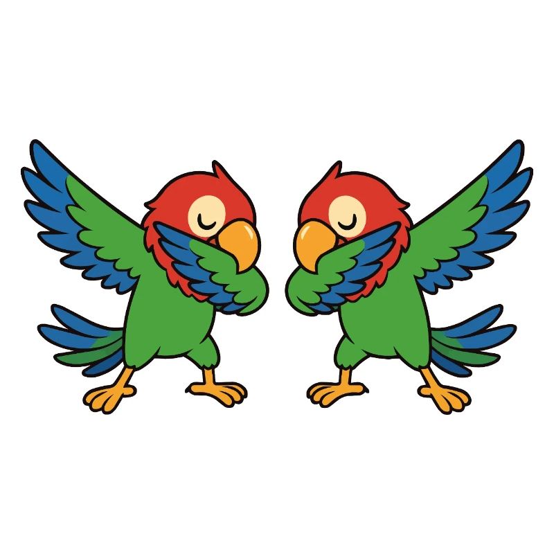 Papagei Dabbing Comic