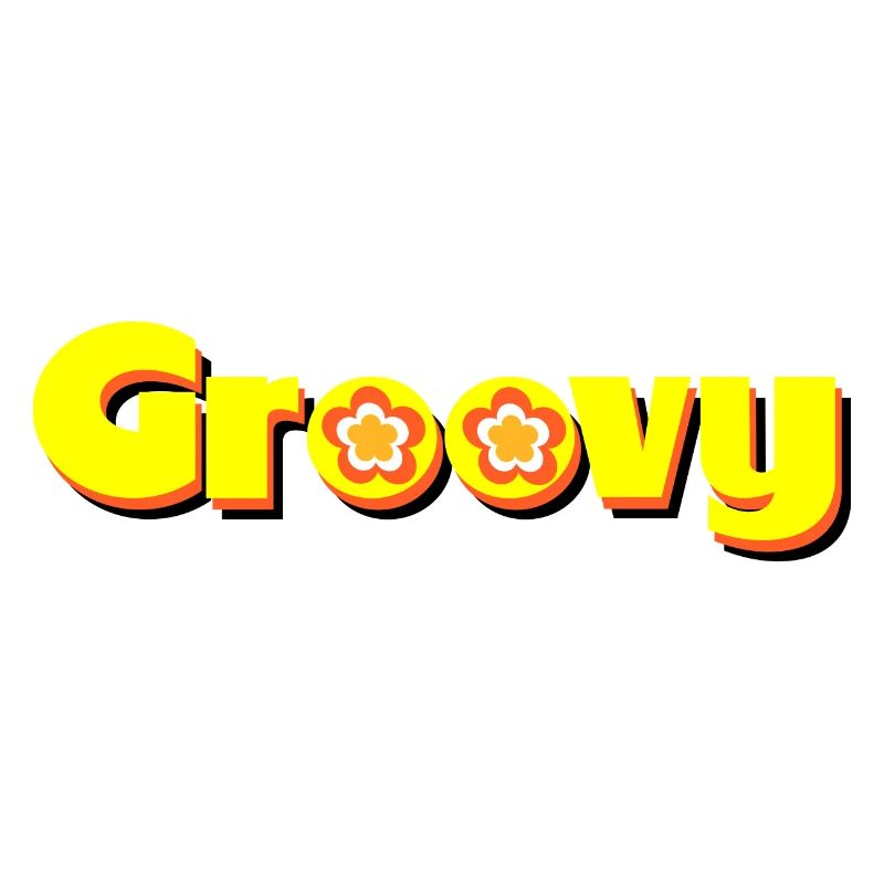 Groovy des années 70 fleur fleur
