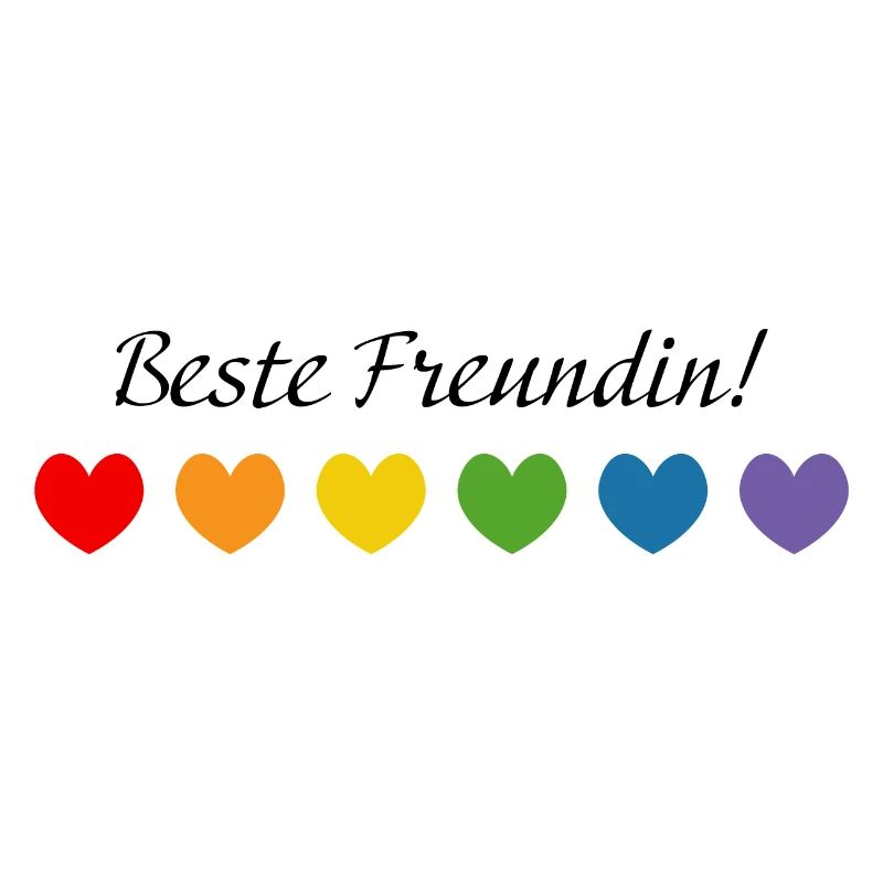 Regenbogenherzchen Beste Freundin