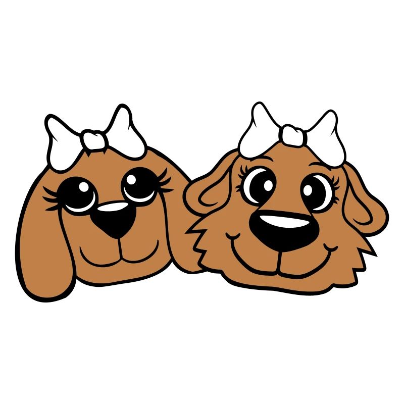 2 Hunde Team Zwei Freunde Freundinnen Paar Crew