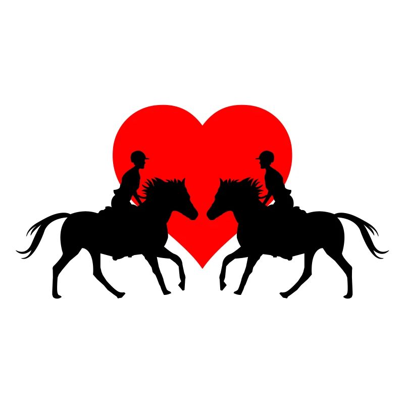 Cœur Cavalier Couples dans le Cœur