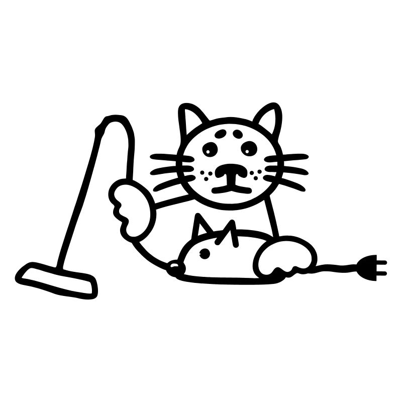 Katze Maus Staubsauger