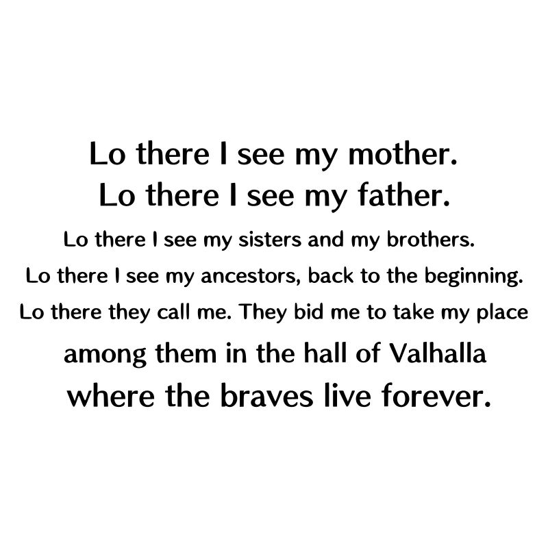 Lo there (Valhalla calling)