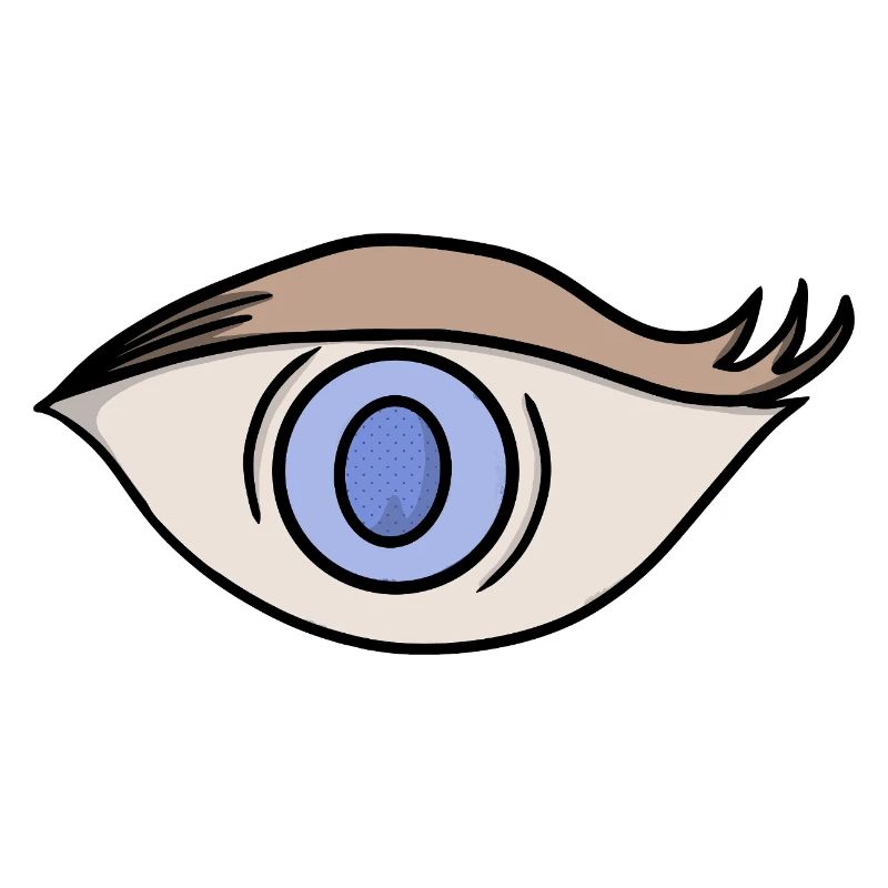 Œil bleu vif