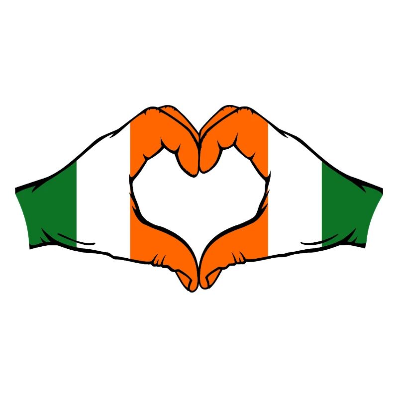 Cœur du drapeau de la Côte d’Ivoire d’Irlande