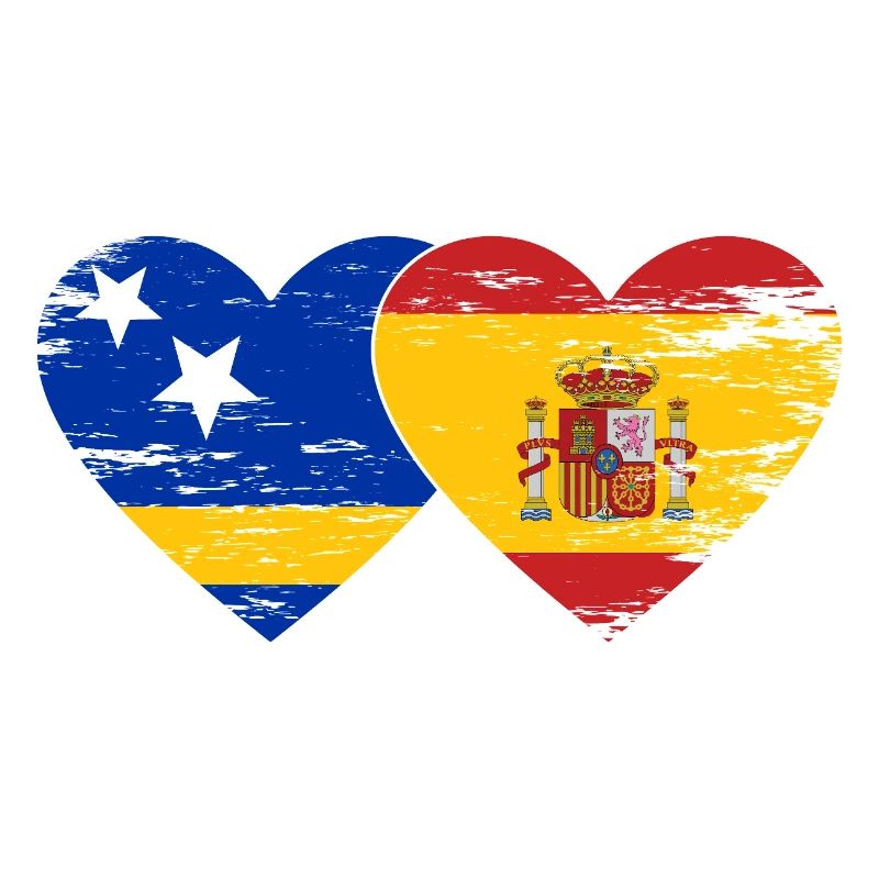 Curacao_Spanien_Flagge_Herz_used