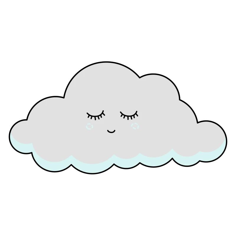 Schlaf Wolke mit Wimpern