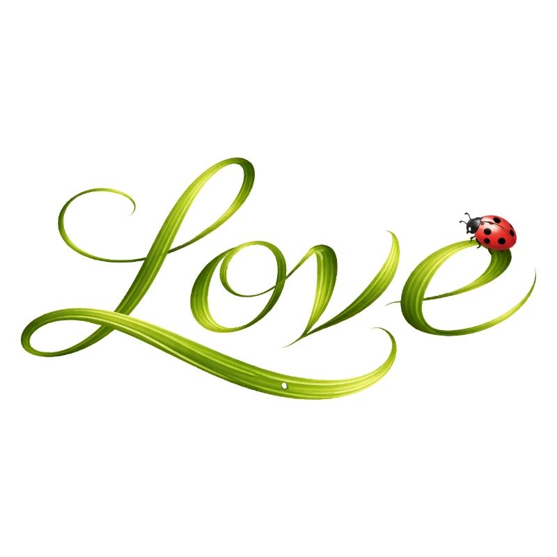 Fontaine d’amour faite d’un brin d’herbe avec Ladybug