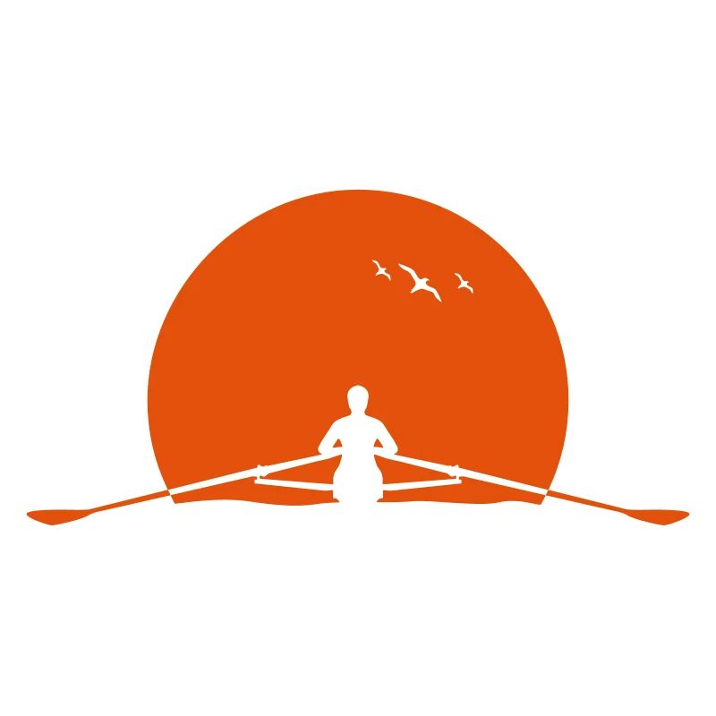 Rowing sunset rower rowing skulls