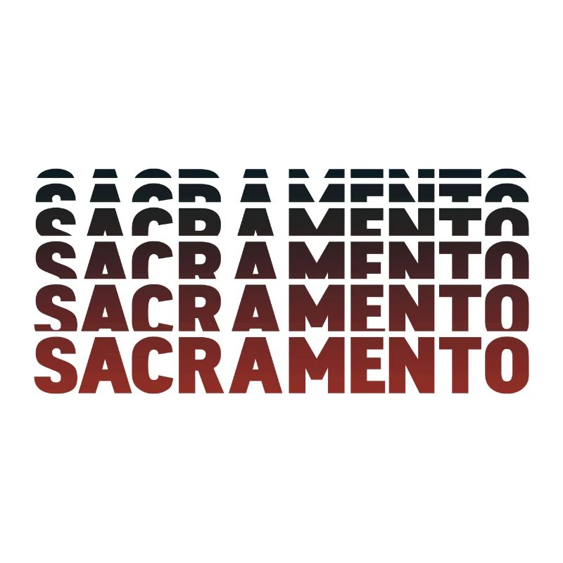Sacramento Gradient Lettering Multiple