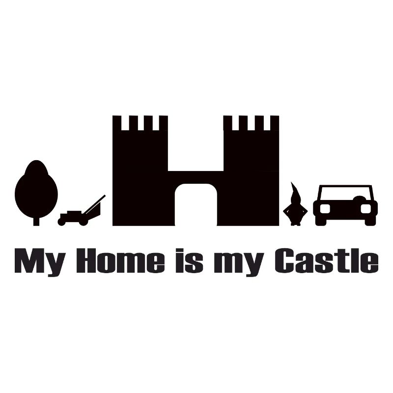 ma maison est mon château. Conception, noir