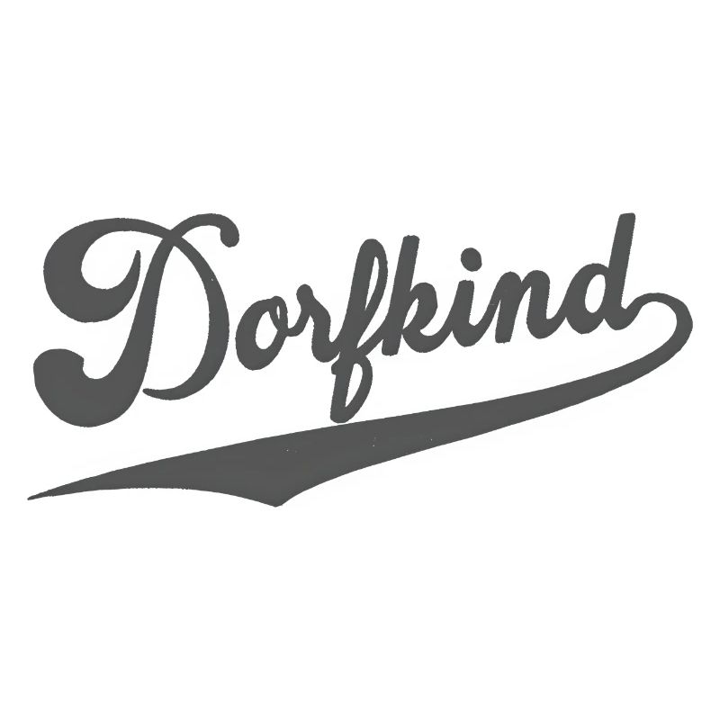 Dorfkind Design – Retro Script Logo mit Schwung