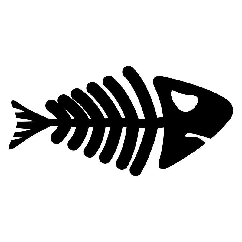 fish skeleton bone tail