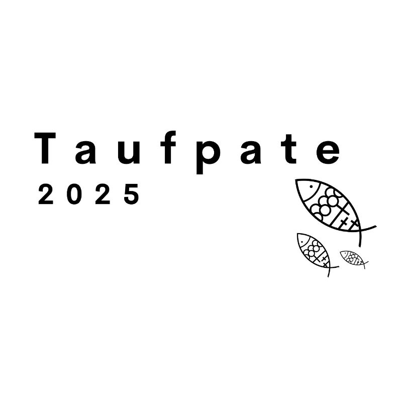 Taufpate 2025 Fische 3 Kreuze klar Querformat