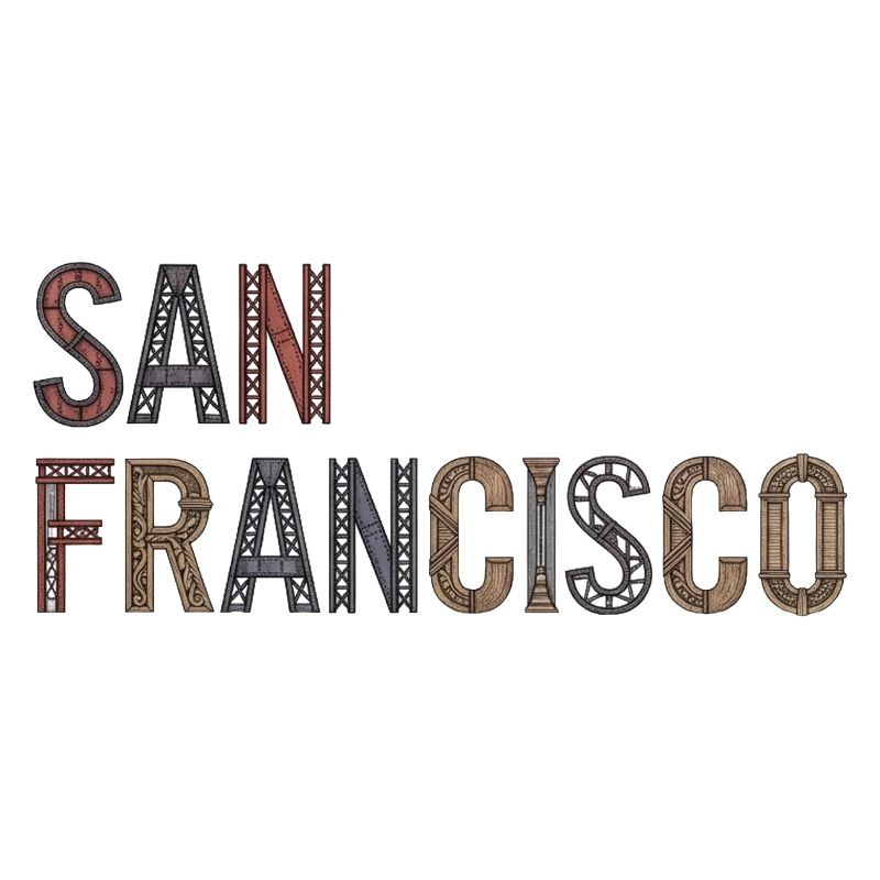 San Francisco Typography with Urban Architecture