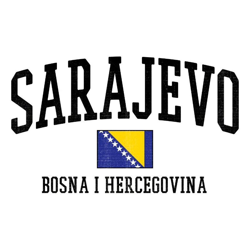 Art du drapeau de Bosnie Balkans