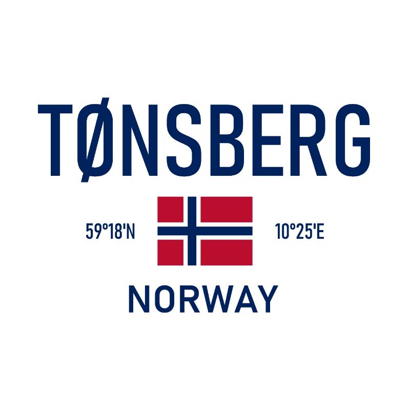 Tønsberg - Norvège - Coordonnées - Drapeau