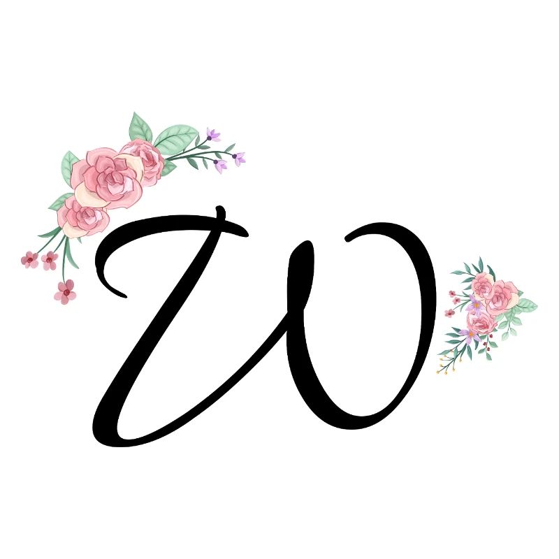 Lettre w fleurs