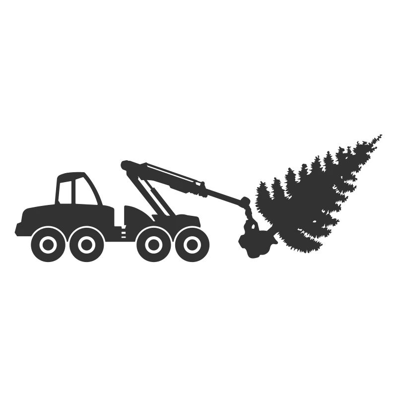 Symbole de l’icône de la récolteuse de bûches Forme. Bûcheron