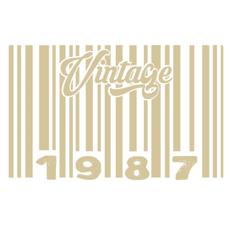 vintage 1987 Code barre 1987: Année 2025.