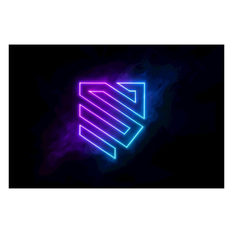 Neon Geometric Shield