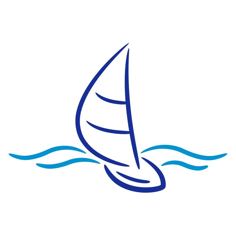 Sailing Boad And Waves Logo