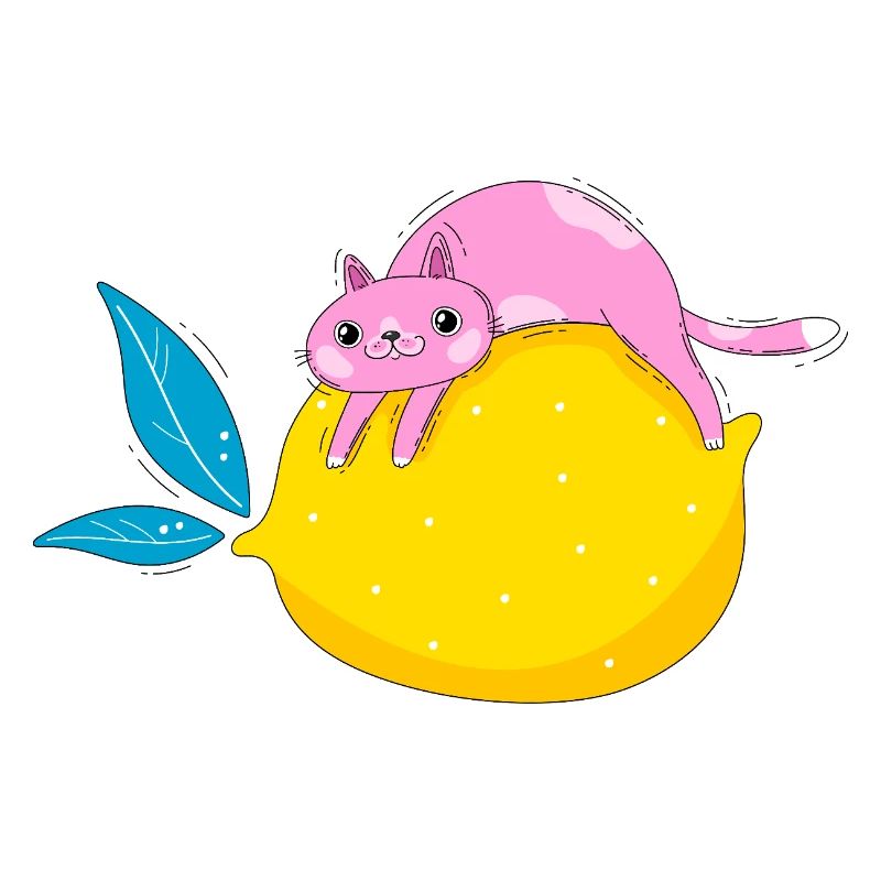 Katze und zitrone