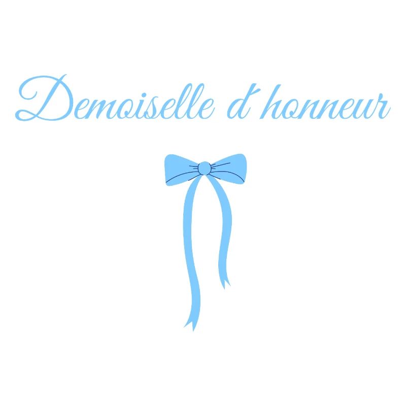 Blaue Schleife Brautjungfer